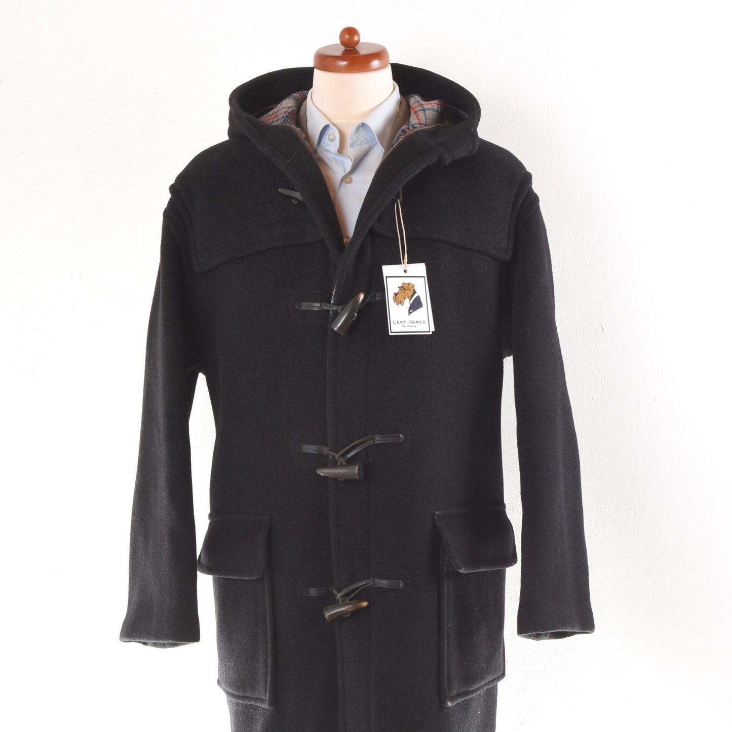 Gloverall Dufflecoat 100% Wolle - Dunkelgrau