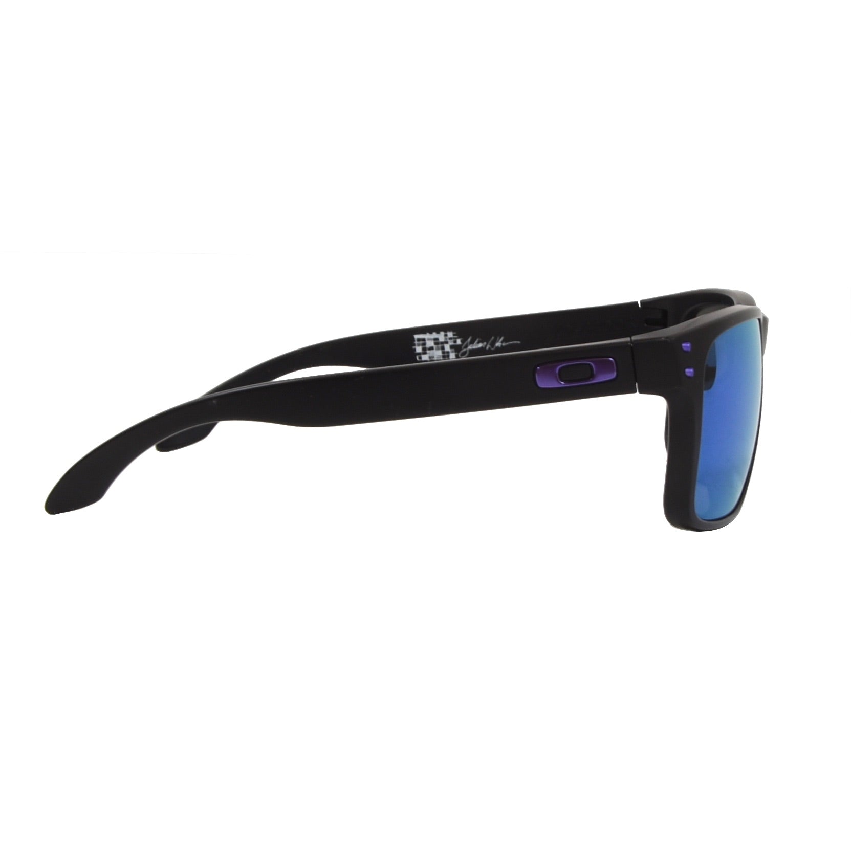 Oakley Holbrook 9102 26 Sunglasses Matte Black Violet Iridium Leot James