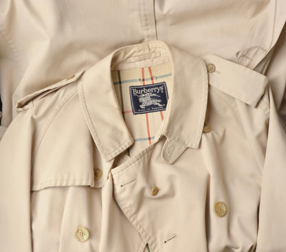 Vintage Burberry Double-Breasted Trench Size 44 - Beige