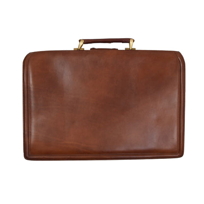 Scheffel Lederwaren Leather Briefcase - Cognac Brown