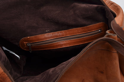 Vintage Leather Duffle/Weekender XXL 47cmW x 55xmH - Tan