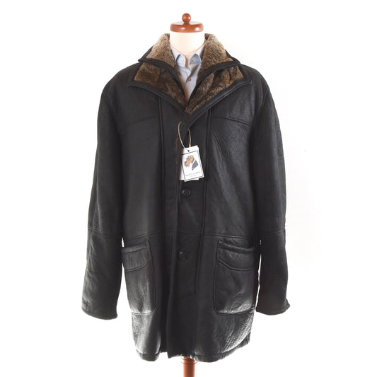 Richard's Shearling Coat Size 54 - Black