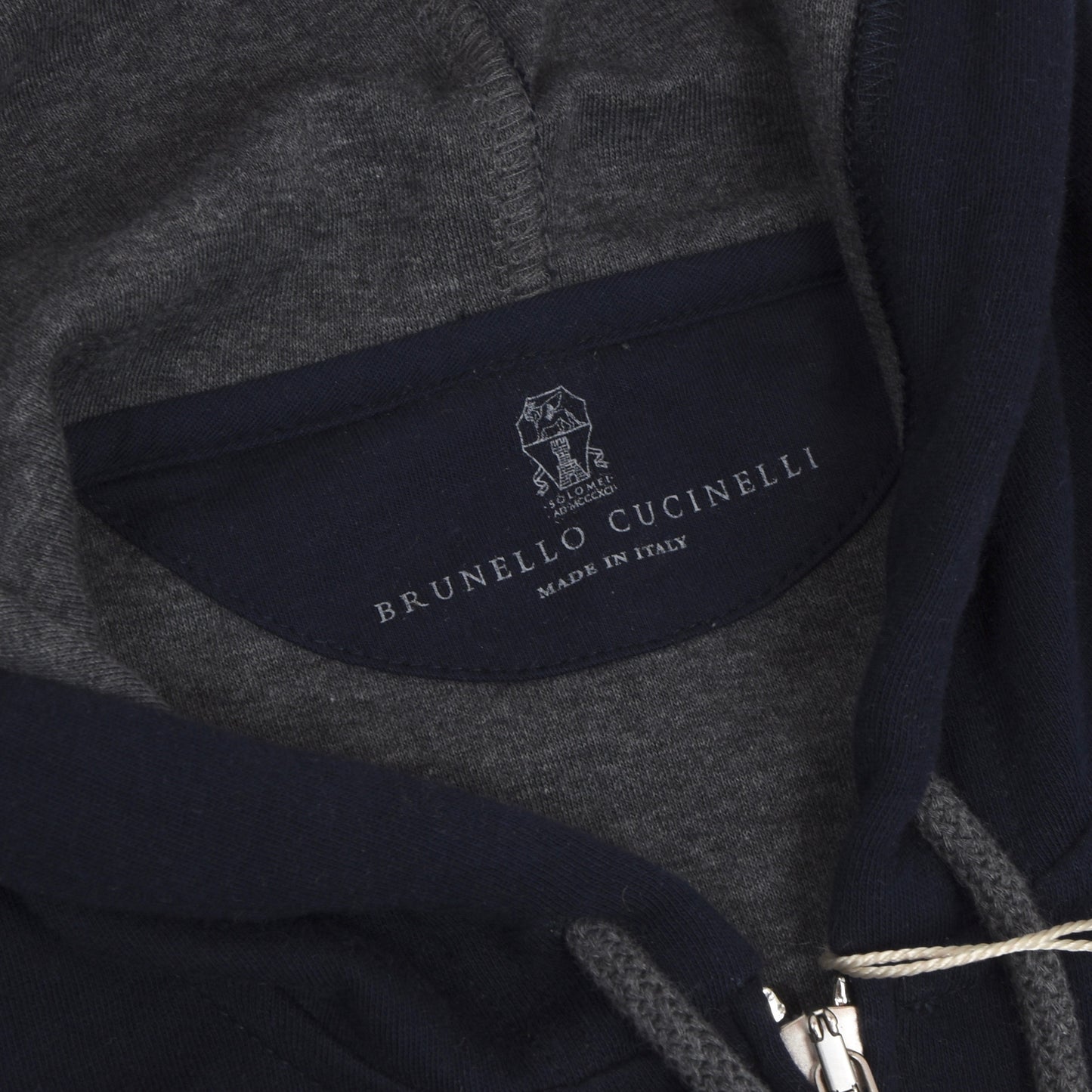 NWT Brunello Cucinelli Hoodie Size M - Navy Blue