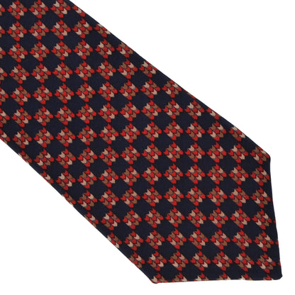 E. Braun & Co. Wien Chevron Silk Tie - Navy & Red