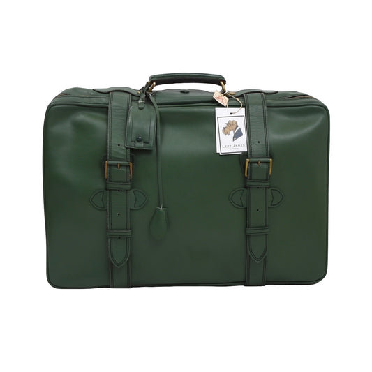 F. Schulz Wien Small Leather Suitcase - Green