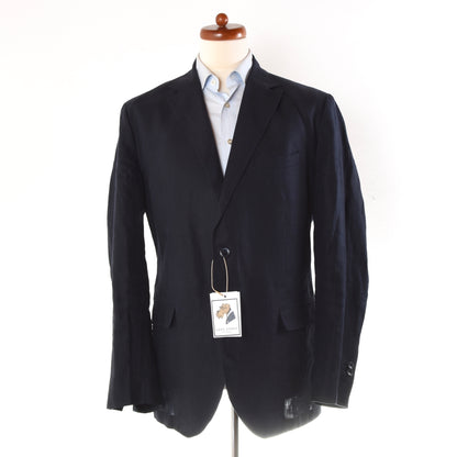 Massimo Dutti Linen Jacket Size 58 - Navy Blue