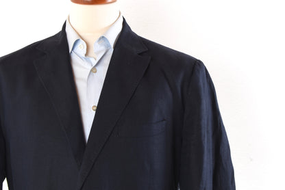 Massimo Dutti Linen Jacket Size 58 - Navy Blue