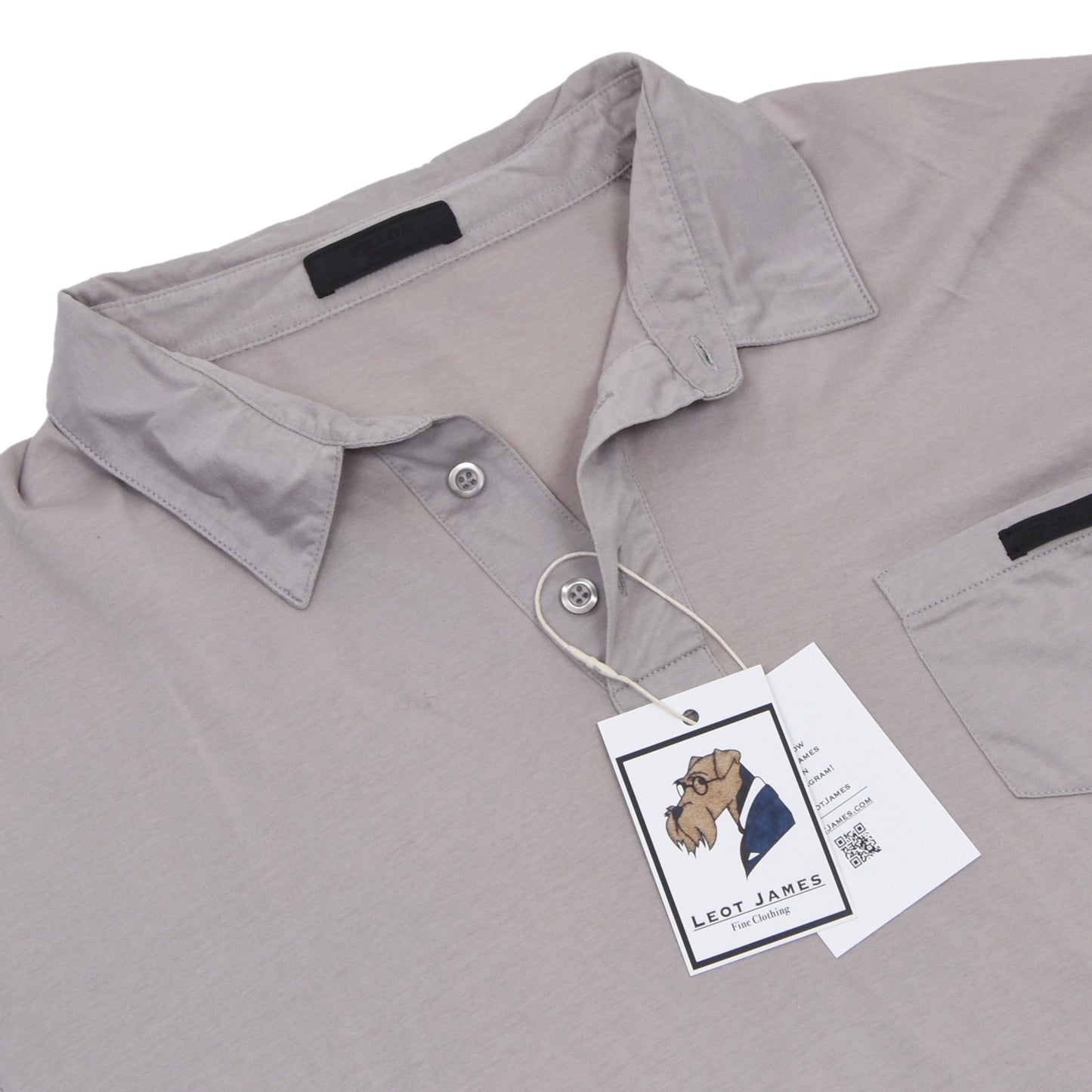 Prada Milano Polo Shirt Size XXXL ca. 59cm - Beige-Grey-Taupe