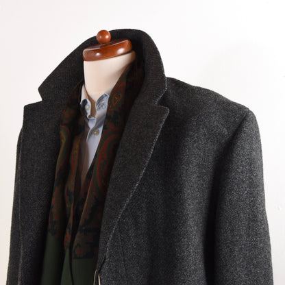Jupiter Wien Vintage Wool Overcoat Size 54 - Dark Grey