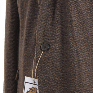 Eleventy Jacke aus unstrukturierter Baumwolle/Wolle Größe 54 – Fischgrat