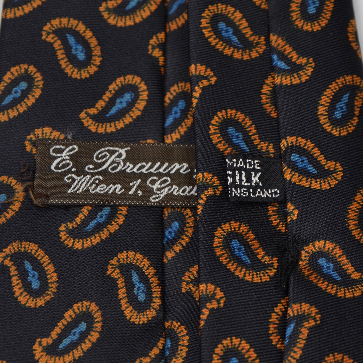 E. Braun & Co. Wien Paisley Silk Tie - Black