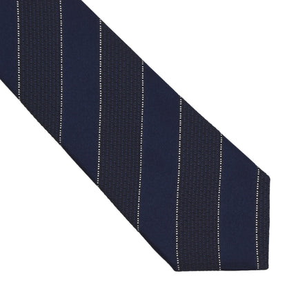 Roda Silk Tie - Navy Blue Stripe