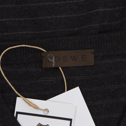 Loewe Striped Wool Sweater Size 52 - Grey