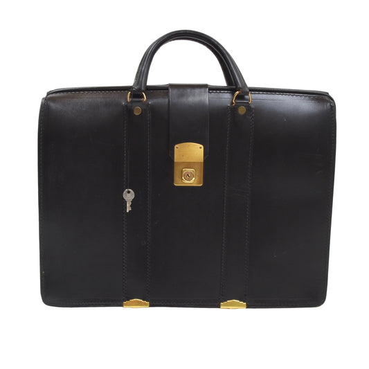 Cheney England Leather Briefcase - Black