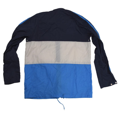 Vintage 80er Jahre Adidas Nylon Regenjacke - blaue Farbe blockiert