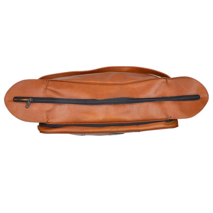 Vintage Leather Weekender/Carry-On Bag - Hazelnut Brown