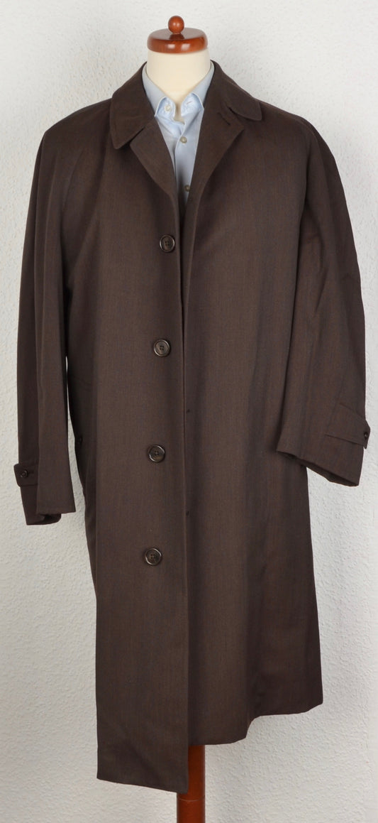 Aquascutum London Balmacaan Wool Trench Size UK 44 - Brown