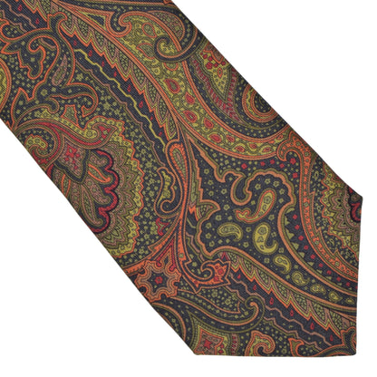 Hand Made Ancient Madder Silk Tie - Paisley