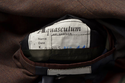 Aquascutum London Trenchcoat aus Balmakawolle, Größe UK 44 – Braun