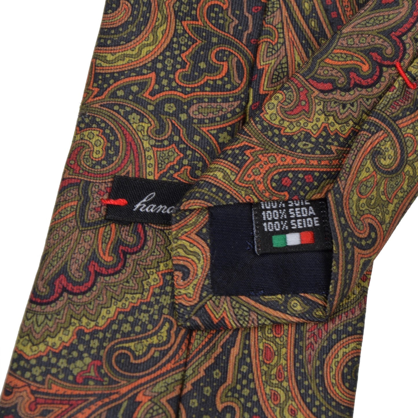 Hand Made Ancient Madder Silk Tie - Paisley
