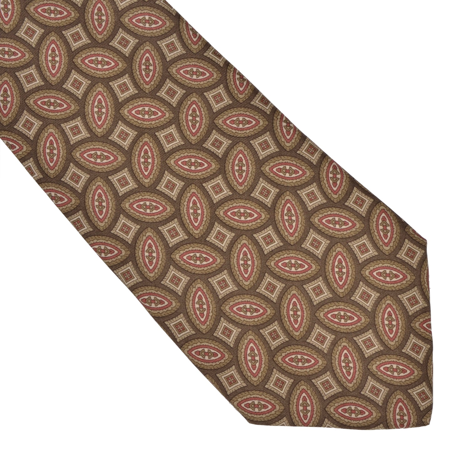 Prochownick Ancient Madder Silk Tie - Brown & Tan