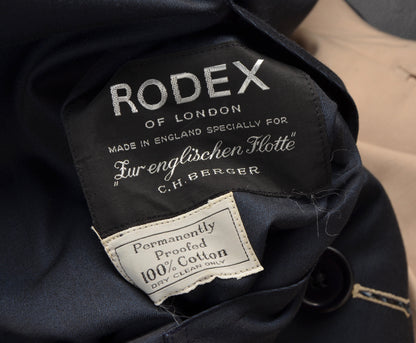 Rodex of London Reversible Trench Coat Size UK 44 - Navy & Tan
