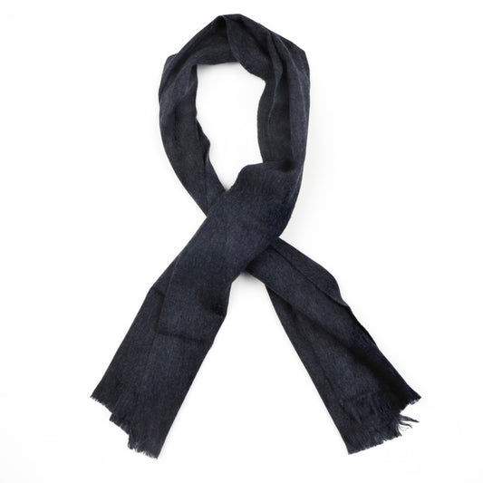 Classic Wool Scarf - Steel Blue