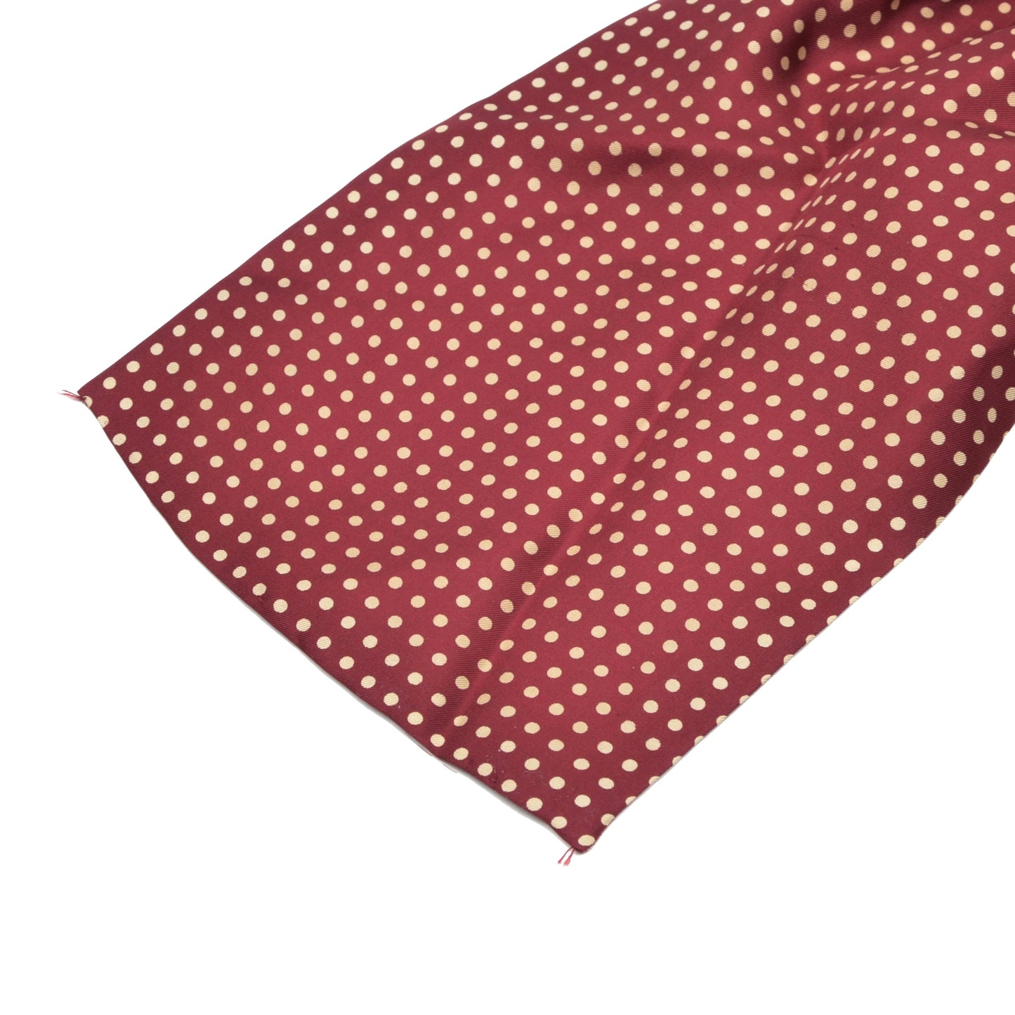 Silk Ascot/Cravatte Tie - Burgundy Polka Dot
