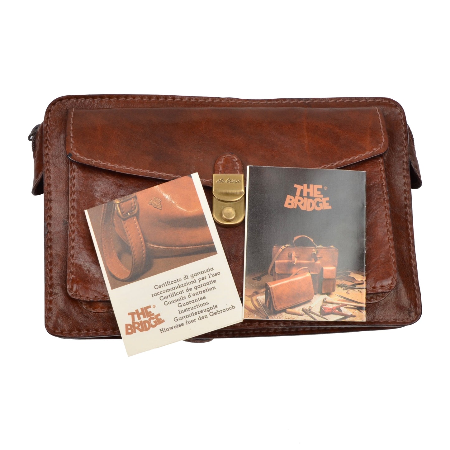 The Bridge Leather Travel Pouch - Brown
