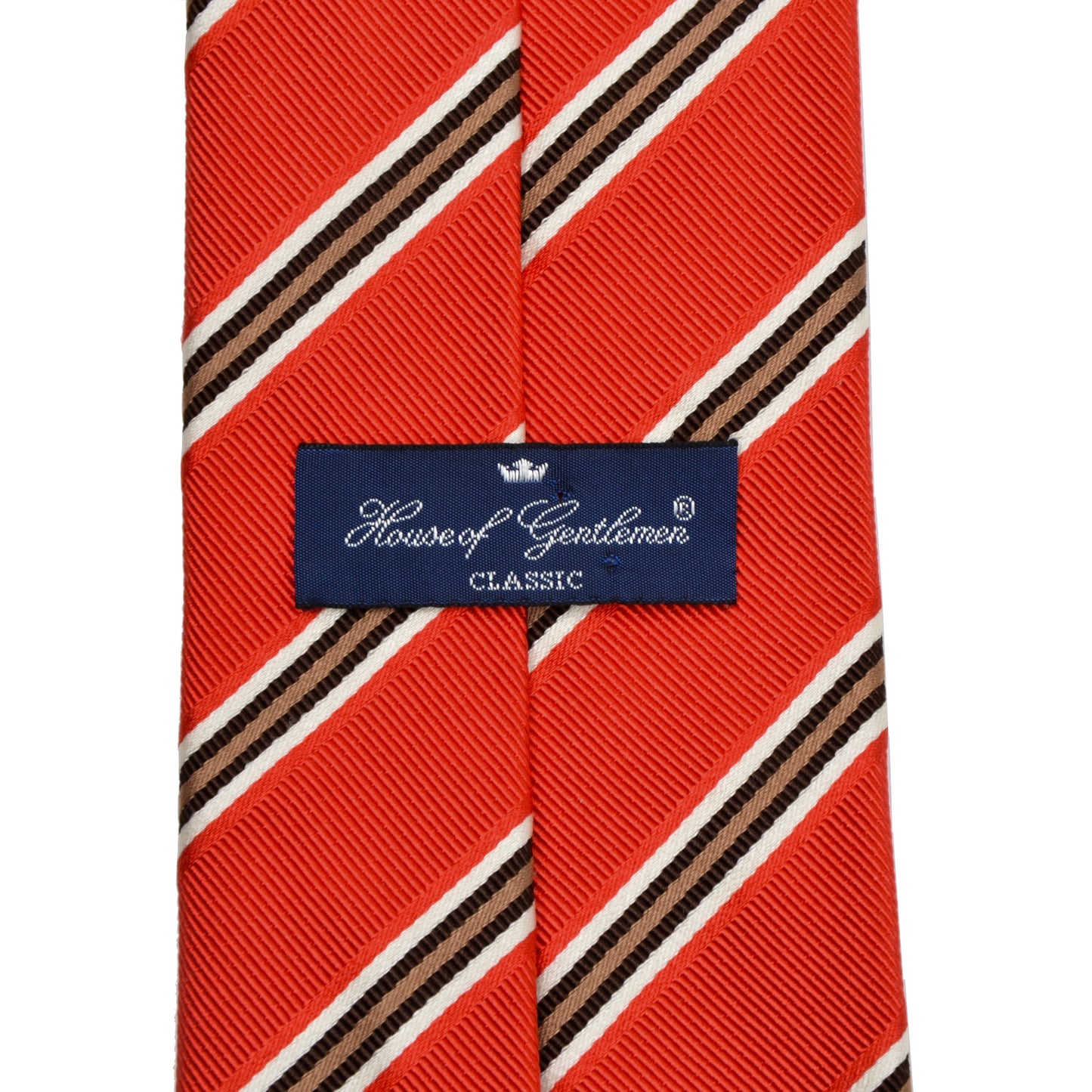 Summer Cotton Silk Tie by House of Gentlemen - Red-Orange