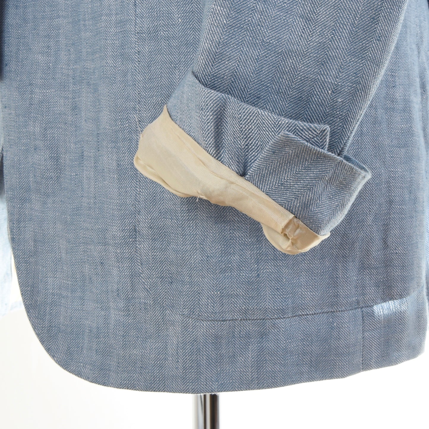 Corneliani Linen Jacket Size 48 - Blue