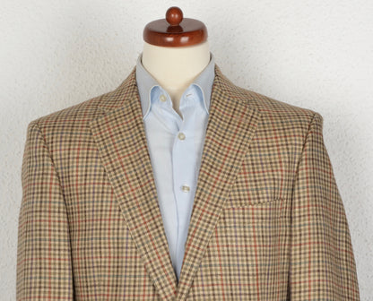 Recent DAKS London Silk Linen Jacket Size 54/44 - Plaid