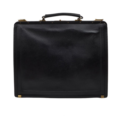 F. Schulz Soft-Sided Leather Briefcase - Black