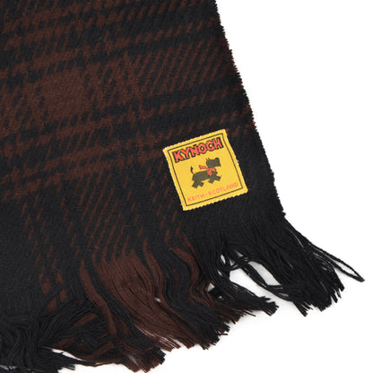 Plaid Wool Scarf by Kynloch Scotland - Brownwatch