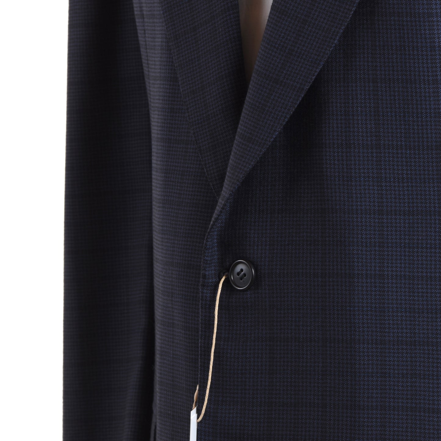 Brioni Loira Peak Revers Jacke Größe 56 L - Navy Plaid