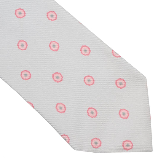 Ermenegildo Zegna Printed Silk Tie - Light Grey
