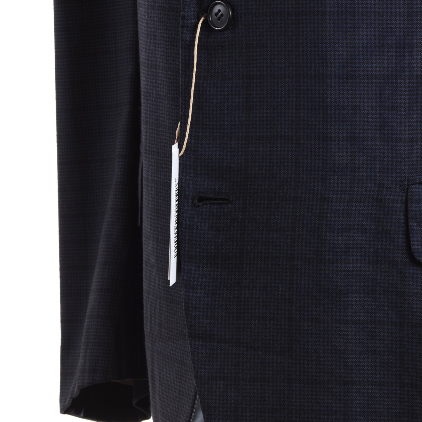 Brioni Loira Peak Revers Jacke Größe 56 L - Navy Plaid