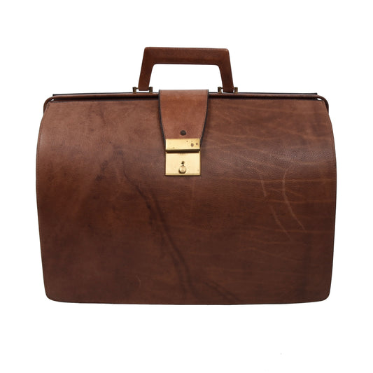 Vintage Leather Doctor's Bag - Brown