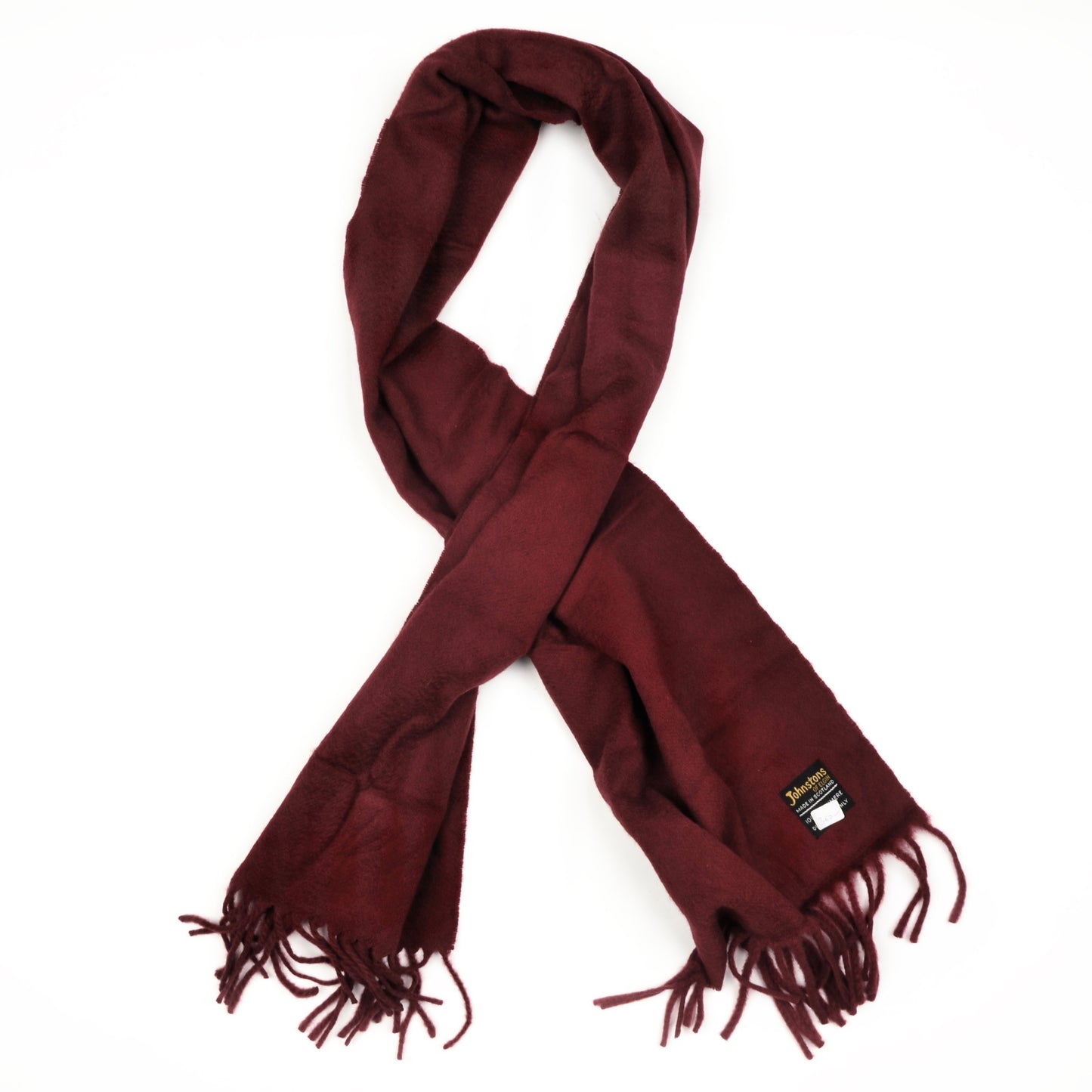 Cashmere Scarf by Johnstons of Elgin - Burgundy