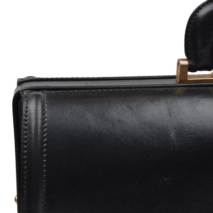 Executive Leather Briefcase/Doctor's Bag - Black