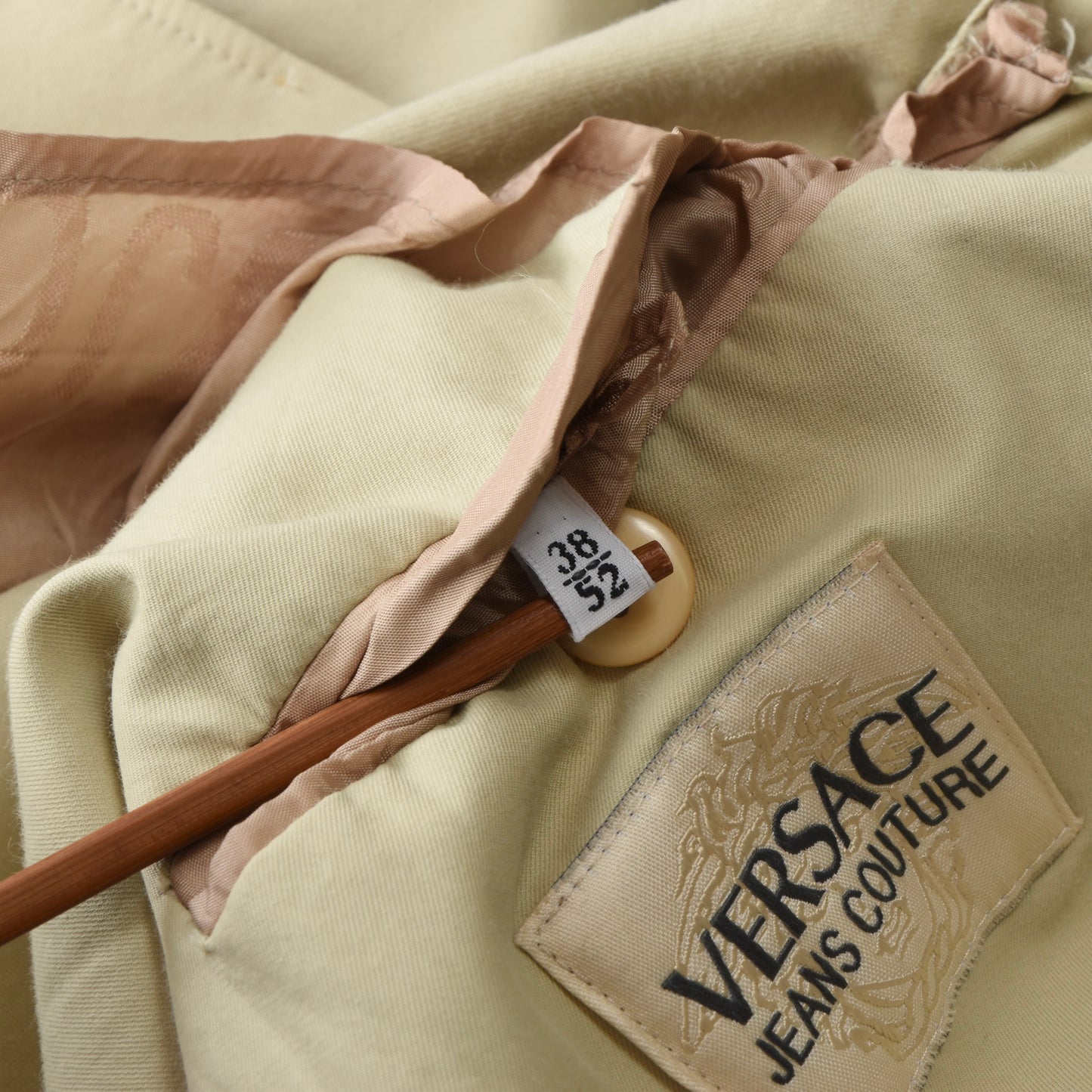 Versace Jeans Couture Vintage Jacke Größe 52 - Beige