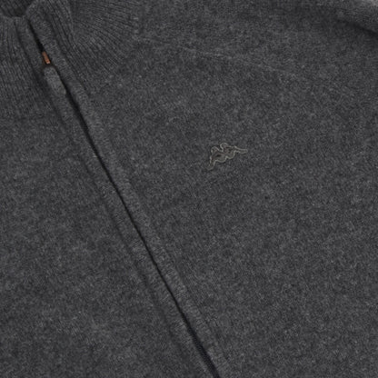 2x Kappa Wool Zip Cardigan Sweaters Size M - Navy Blue/Grey