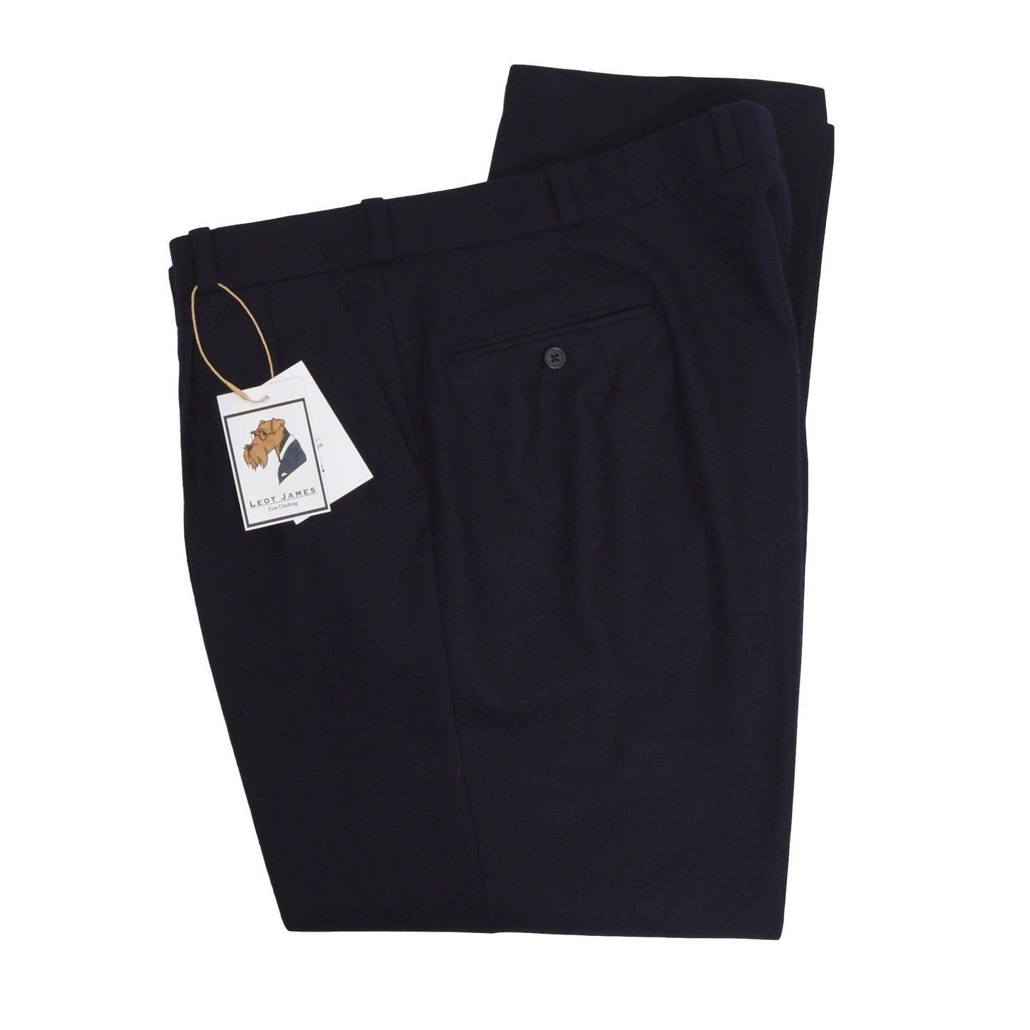 Bespoke Rossmann Holland & Sherry Super 100s Wool Pants - Navy Blue