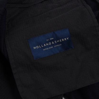 Bespoke Rossmann Holland & Sherry Super 100s Wool Pants - Navy Blue