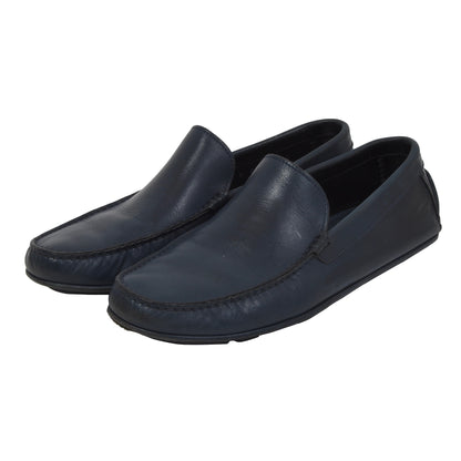 Ermenegildo Zegna Leder-Fahrerschuhe Größe 9EE - Blau