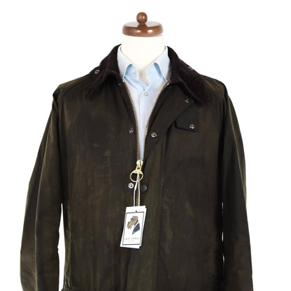 Barbour Beaufort Jacke gewachst Größe C42/107 cm - Grün