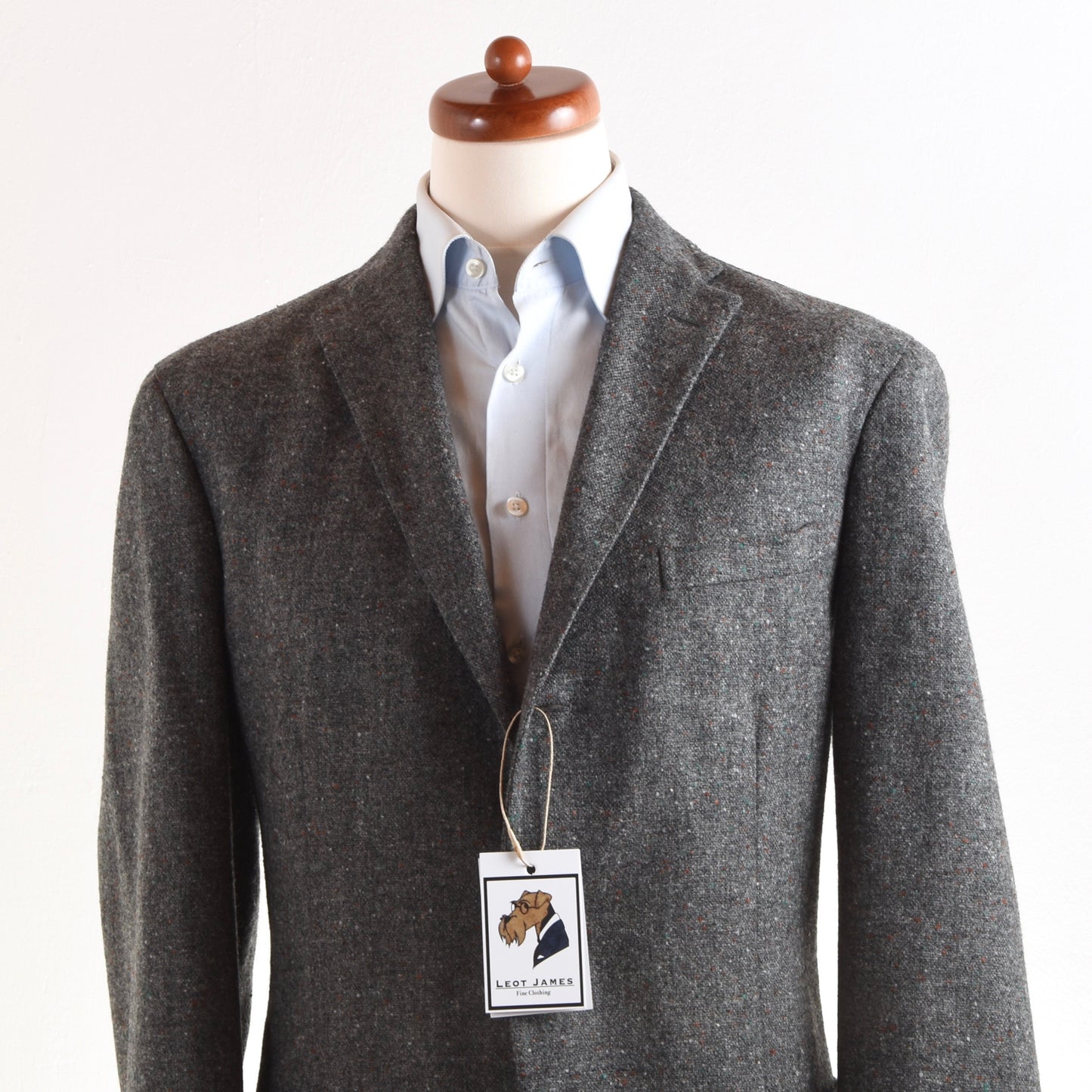 Boglioli Dover Woll-Tweed-Jacke Größe 54 - Grau gesprenkelt