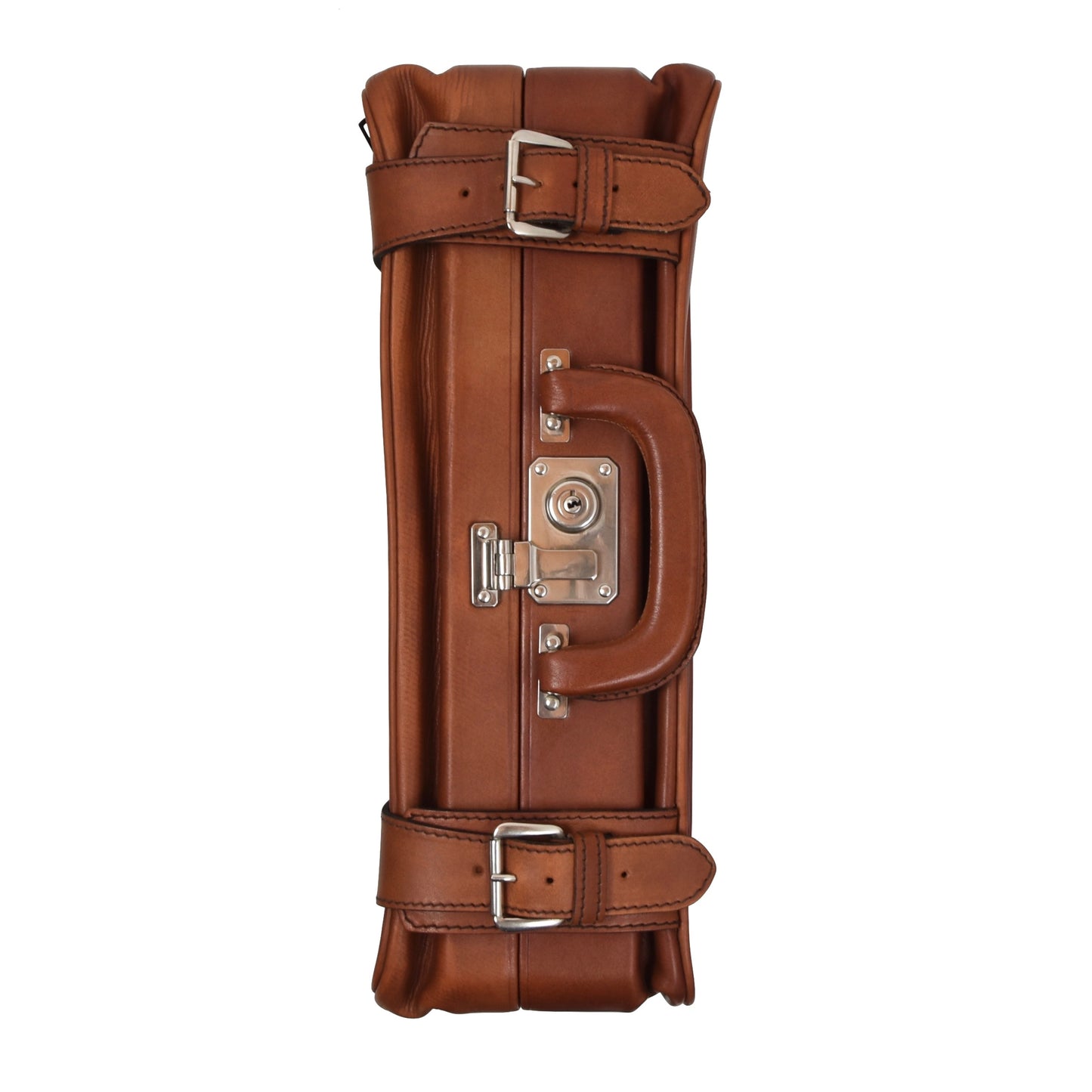 Creation Esquire Kleiner Handgepäckkoffer aus Leder – Cognacbraun