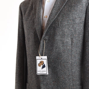 Boglioli Dover Woll-Tweed-Jacke Größe 54 - Grau gesprenkelt