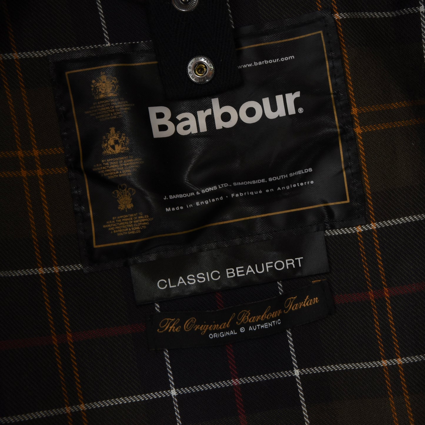 Barbour Beaufort Jacke gewachst Größe C42/107 cm - Grün